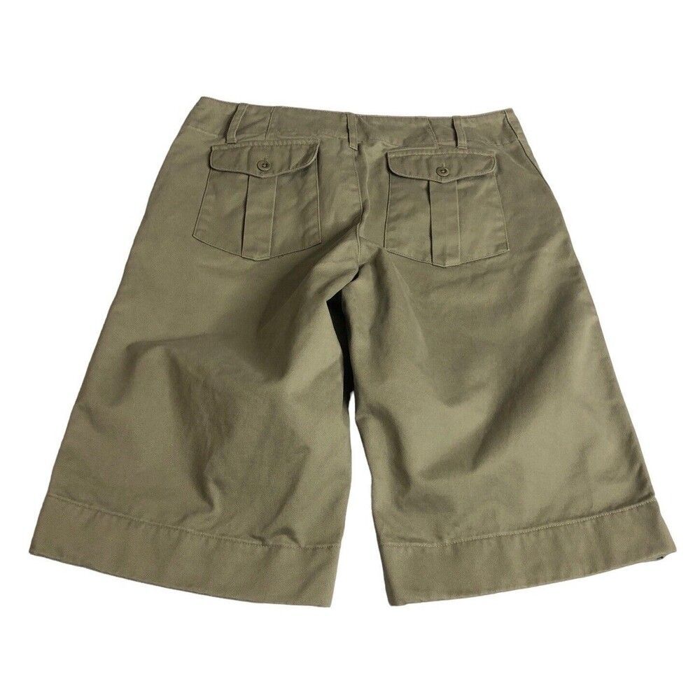 Vintage Ralph‎ Lauren Shorts Womens 4 Brown Bermuda Mid Rise Button Fly Safari - Picture 7 of 14